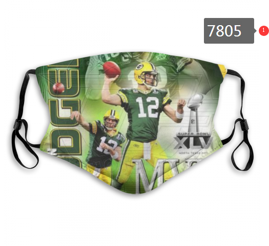 NFL 2020 Green Bay Packers  Dust mask with filter->nfl dust mask->Sports Accessory